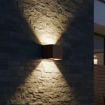 Ideal Lux - LED Kinkiet zewnętrzny ATOM LED/12W/230V CRI 90 IP54 brązowy