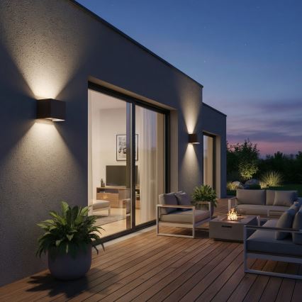 Ideal Lux - LED Kinkiet zewnętrzny ATOM LED/12W/230V CRI 90 IP54 brązowy