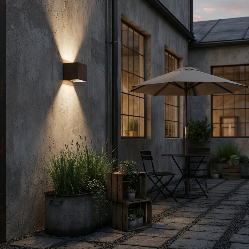 Ideal Lux - LED Kinkiet zewnętrzny ATOM LED/12W/230V CRI 90 IP54 brązowy