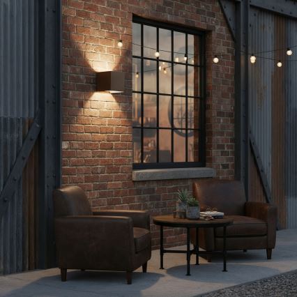 Ideal Lux - LED Kinkiet zewnętrzny ATOM LED/12W/230V CRI 90 IP54 brązowy