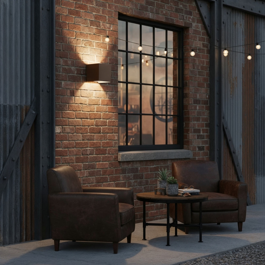 Ideal Lux - LED Kinkiet zewnętrzny ATOM LED/12W/230V CRI 90 IP54 brązowy