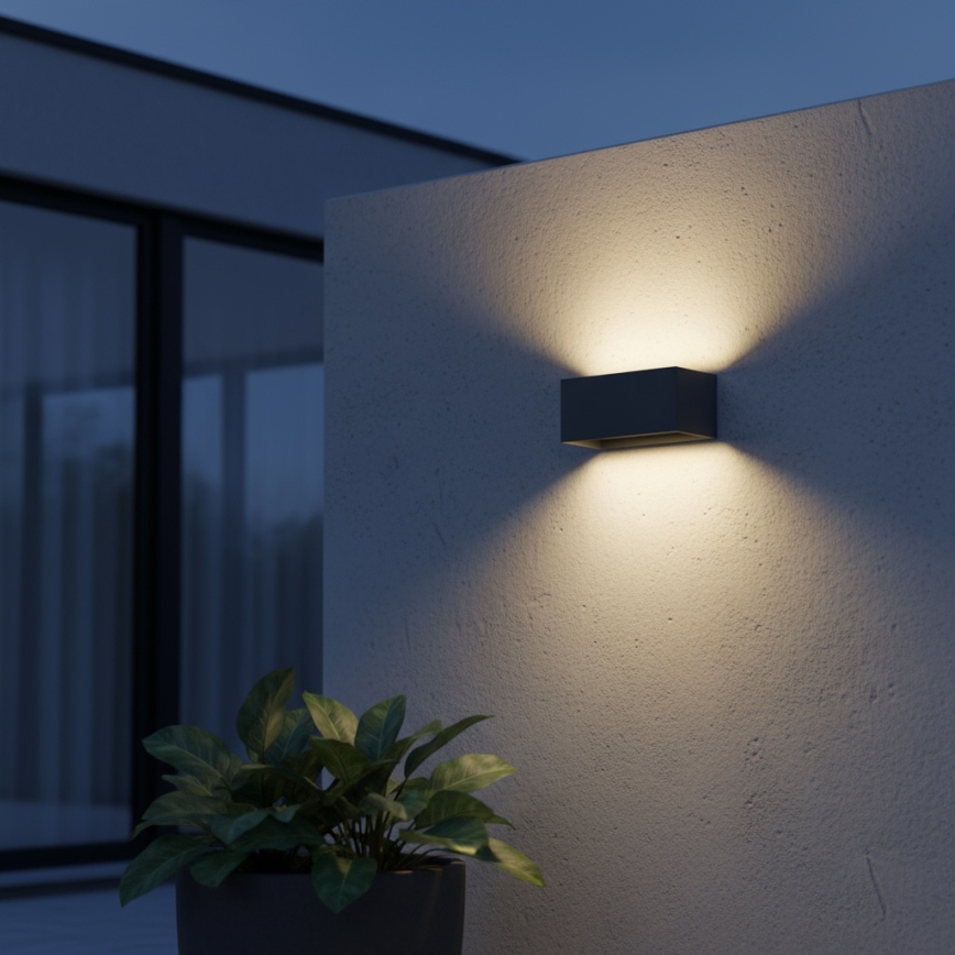 Ideal Lux - LED Kinkiet zewnętrzny ATOM LED/25W/230V CRI 90 IP54 antracyt