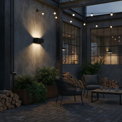 Ideal Lux - LED Kinkiet zewnętrzny ATOM LED/25W/230V CRI 90 IP54 czarny