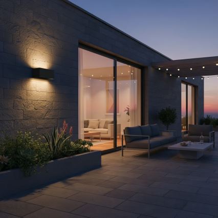 Ideal Lux - LED Kinkiet zewnętrzny ATOM LED/25W/230V CRI 90 IP54 czarny