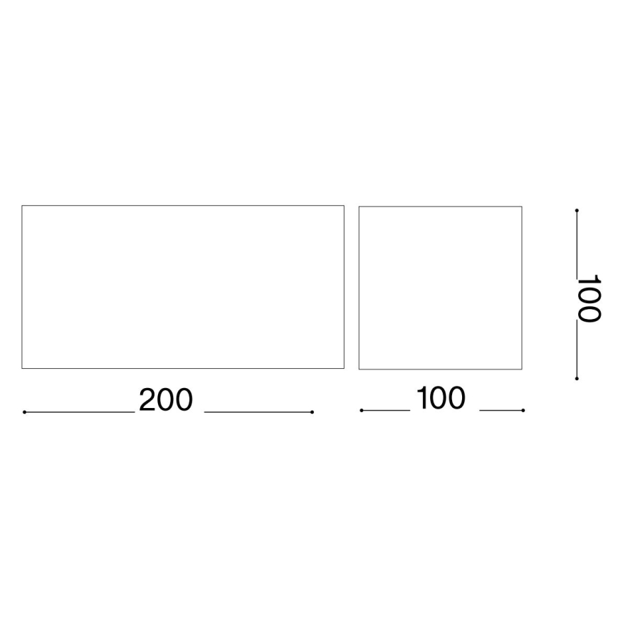 Ideal Lux - LED Kinkiet zewnętrzny ATOM LED/25W/230V CRI 90 IP54 czarny