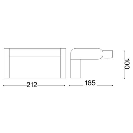 Ideal Lux - LED Kinkiet zewnętrzny SWIPE LED/21W/230V CRI 90 IP54 brązowy