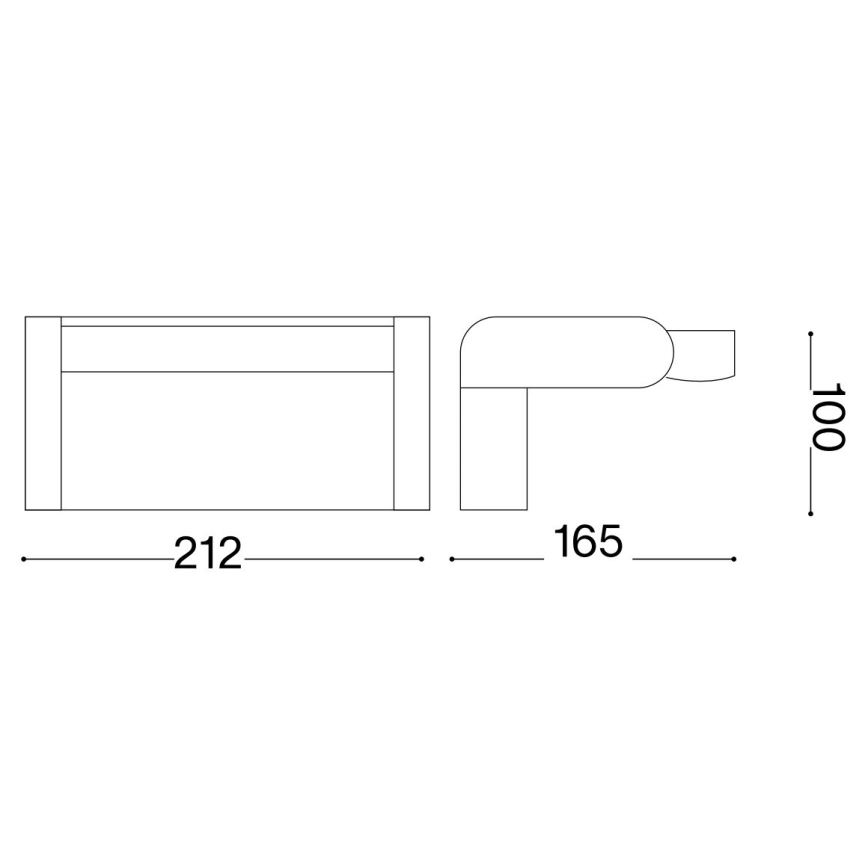 Ideal Lux - LED Kinkiet zewnętrzny SWIPE LED/21W/230V CRI 90 IP54 brązowy