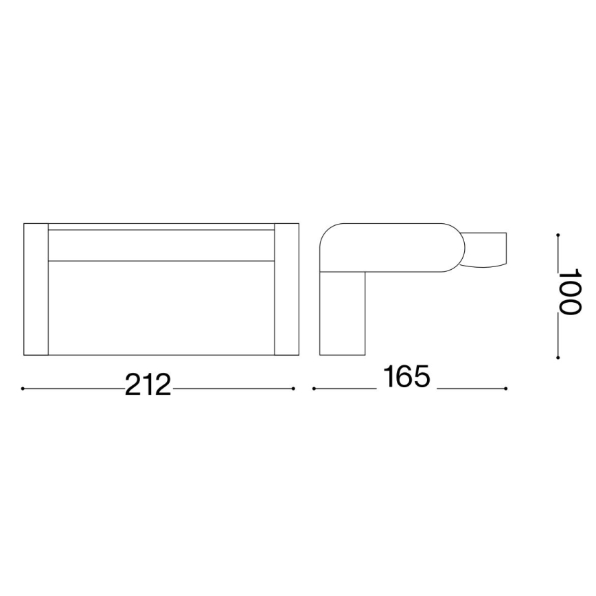 Ideal Lux - LED Kinkiet zewnętrzny SWIPE LED/21W/230V CRI 90 IP54 antracyt