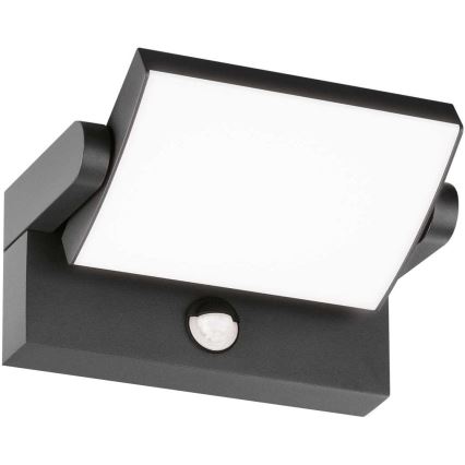 Ideal Lux - LED Kinkiet zewnętrzny z czujnikiem SWIPE LED/21W/230V CRI 90 IP54 antracyt