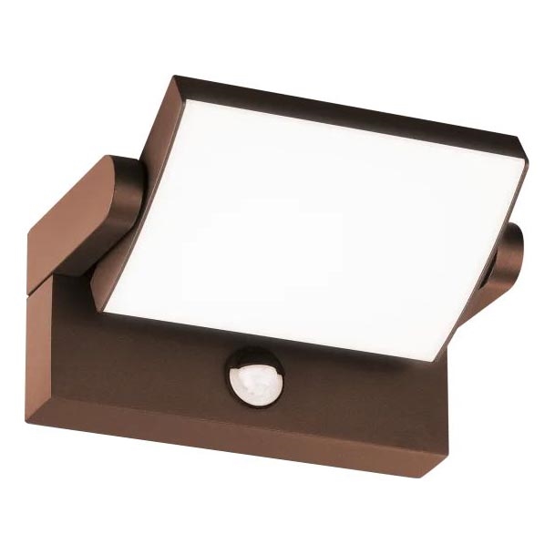 Ideal Lux - LED Kinkiet zewnętrzny z czujnikiem SWIPE LED/21W/230V CRI 90 IP54 brązowy
