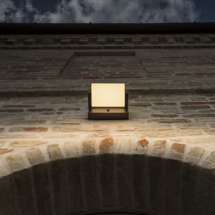 Ideal Lux - LED Kinkiet zewnętrzny z czujnikiem SWIPE LED/21W/230V CRI 90 IP54 brązowy