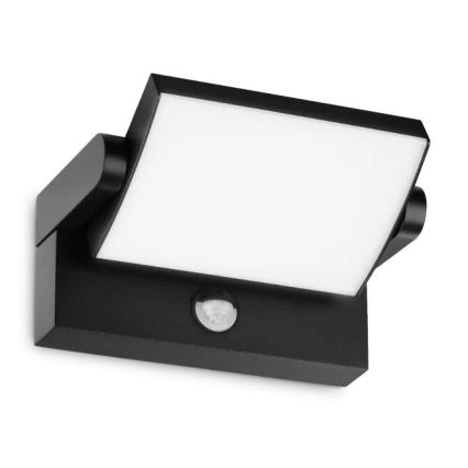 Ideal Lux - LED Kinkiet zewnętrzny z czujnikiem SWIPE LED/21W/230V CRI 90 IP54 czarny