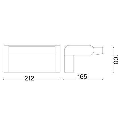 Ideal Lux - LED Kinkiet zewnętrzny z czujnikiem SWIPE LED/21W/230V CRI 90 IP54 czarny