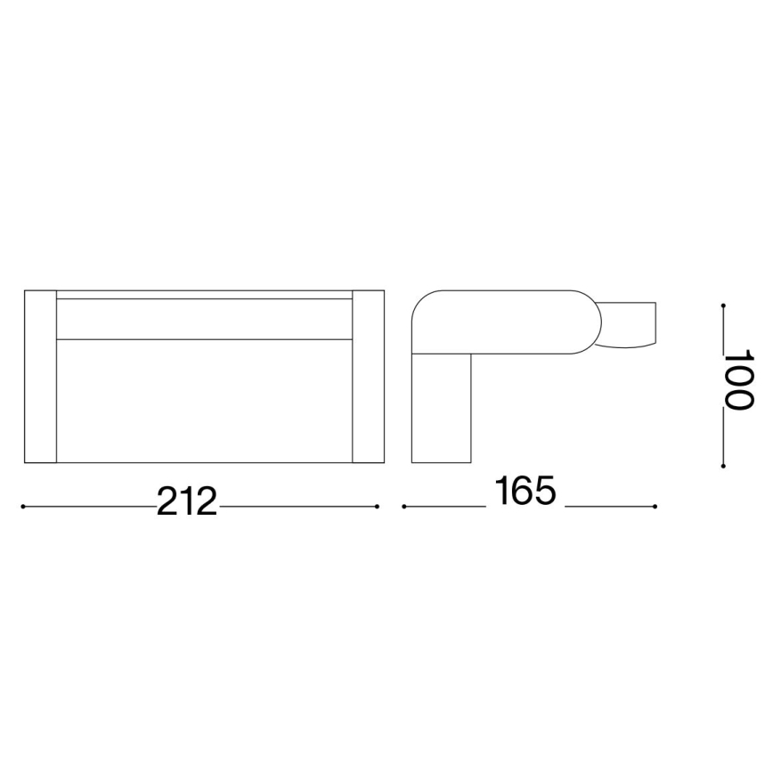 Ideal Lux - LED Kinkiet zewnętrzny z czujnikiem SWIPE LED/21W/230V CRI 90 IP54 czarny