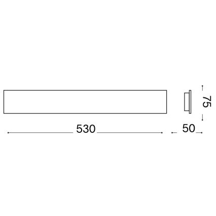 Ideal Lux - LED Kinkiet ZIG ZAG LED/23W/230V 53 cm CRI 90 mosiądz