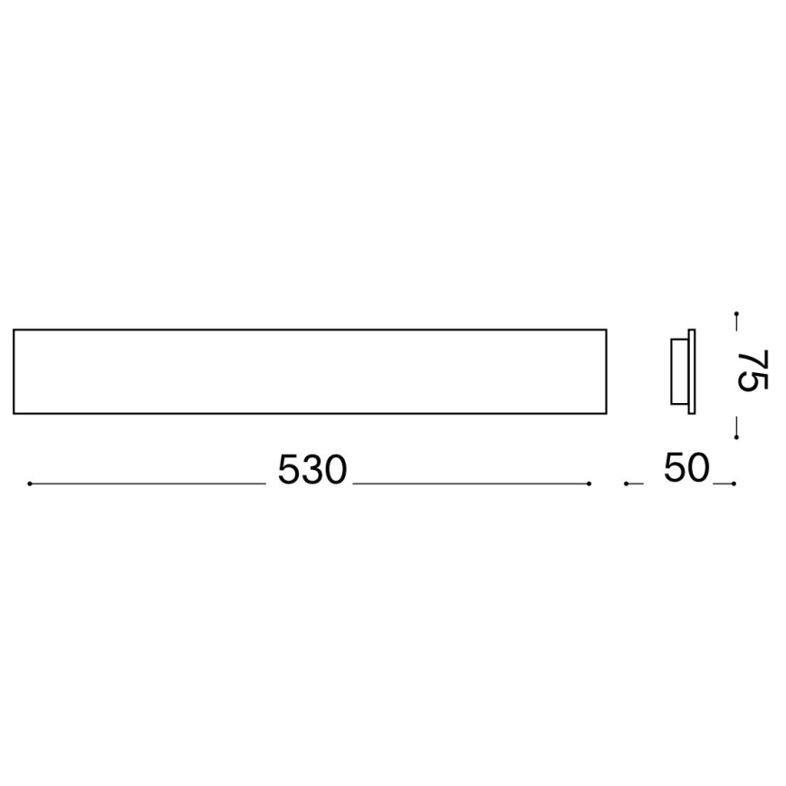 Ideal Lux - LED Kinkiet ZIG ZAG LED/23W/230V 53 cm CRI 90 mosiądz