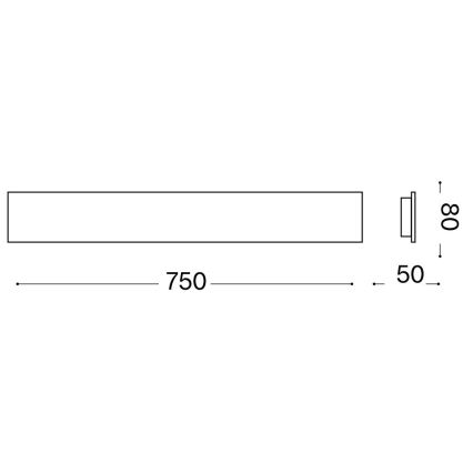 Ideal Lux - LED Kinkiet ZIG ZAG LED/30W/230V 75 cm CRI 90 mosiądz