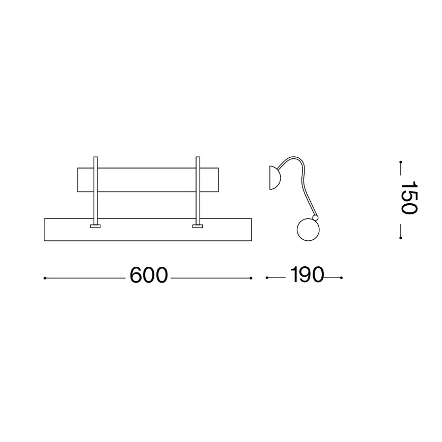 Ideal Lux - LED lampa do obrazów 4xG9/3W/230V brązowa