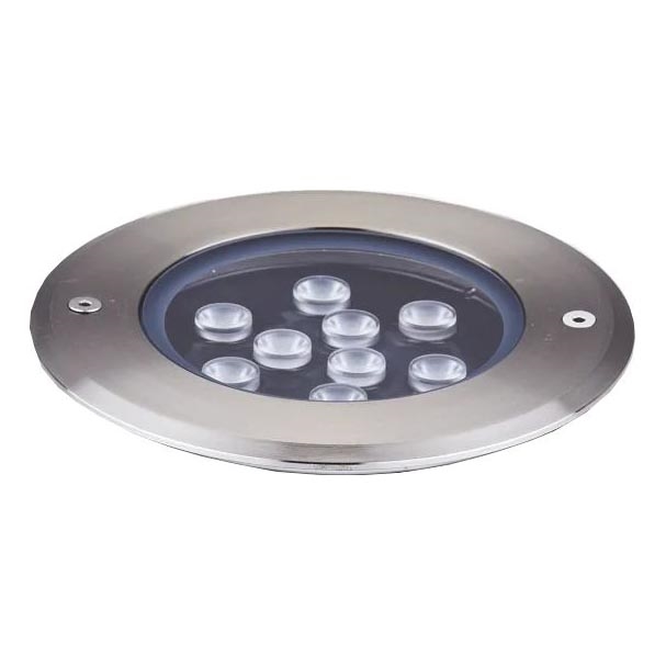 Ideal Lux - LED Lampa najazdowa FLOOR LED/12W/230V śr. 14 cm CRI 90 IP67 chrom błyszczący