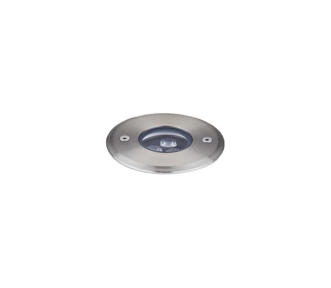 Ideal Lux - LED Lampa najazdowa FLOOR LED/3W/230V śr. 9 cm CRI 90 IP67 chrom