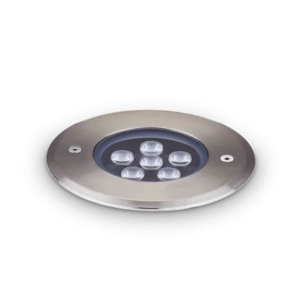 Ideal Lux - LED Lampa najazdowa FLOOR LED/6W/230V śr. 12 cm CRI 90 IP67 chrom błyszczący