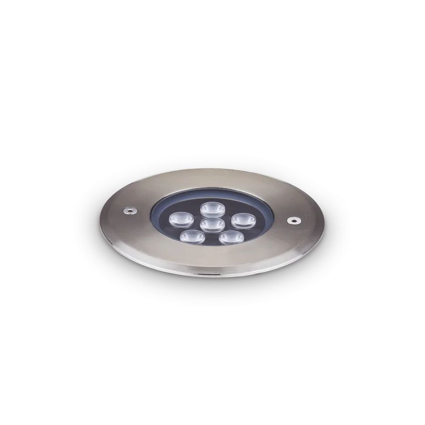 Ideal Lux - LED Lampa najazdowa FLOOR LED/6W/230V śr. 12 cm CRI 90 IP67 chrom błyszczący