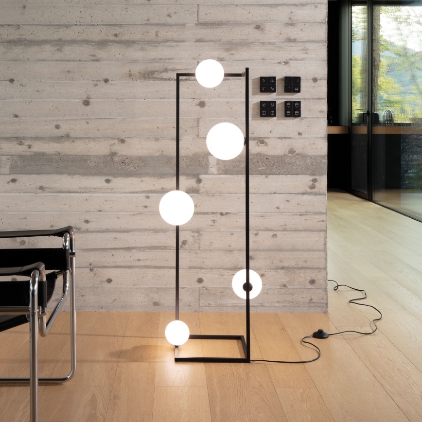 Ideal Lux - LED Lampa podłogowa ANGOLO 5xG9/3W/230V czarny