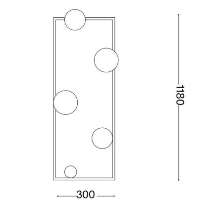 Ideal Lux - LED Lampa podłogowa ANGOLO 5xG9/3W/230V czarny