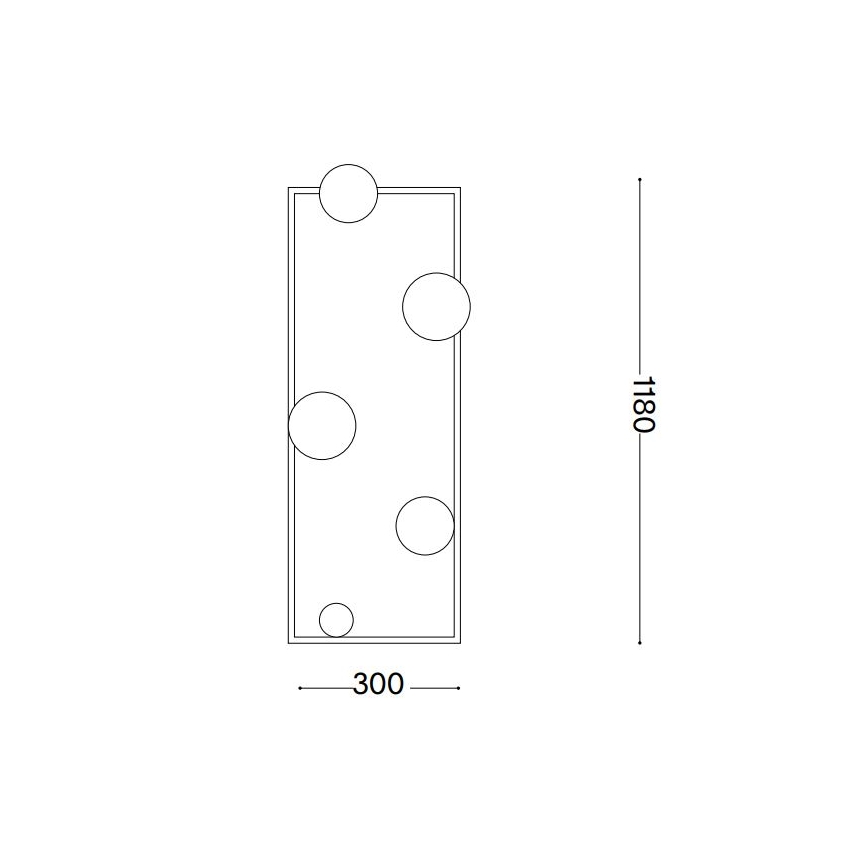 Ideal Lux - LED Lampa podłogowa ANGOLO 5xG9/3W/230V czarny