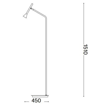 Ideal Lux - LED Lampa podłogowa DIESIS LED/4,5W/230V CRI 95 złoty