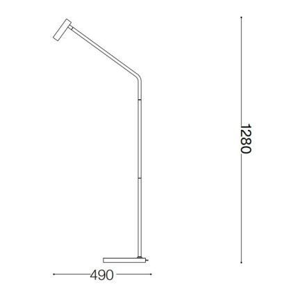 Ideal Lux - LED Lampa podłogowa EASY LED/3,5W/230V CRI 90 czarna