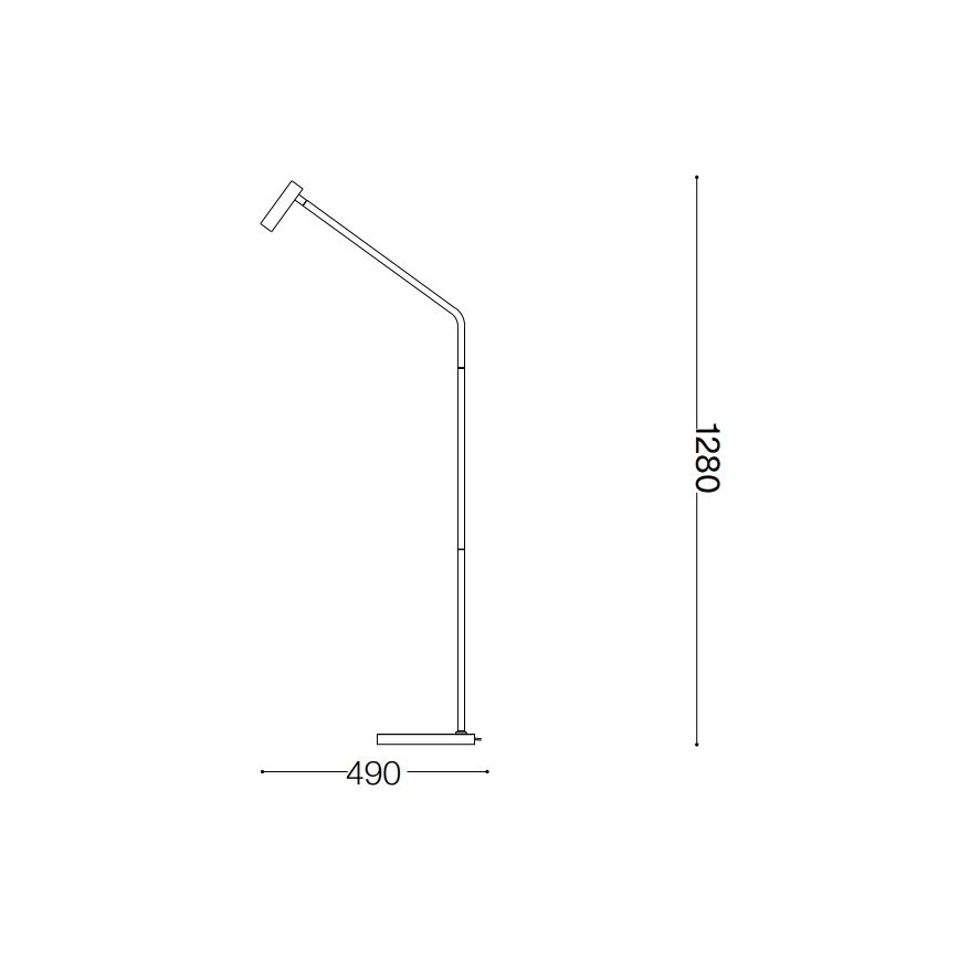 Ideal Lux - LED Lampa podłogowa EASY LED/3,5W/230V CRI 90 czarna