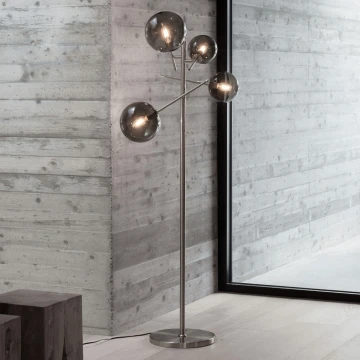 Ideal Lux - LED Lampa podłogowa EQUINOXE 4xG4/2W/230V chrom błyszczący/dymny