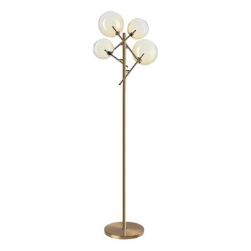 Ideal Lux - LED Lampa podłogowa EQUINOXE 4xG4/2W/230V mosiądz/dymny
