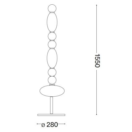 Ideal Lux - LED Lampa podłogowa LUMIERE LED/58W/230V