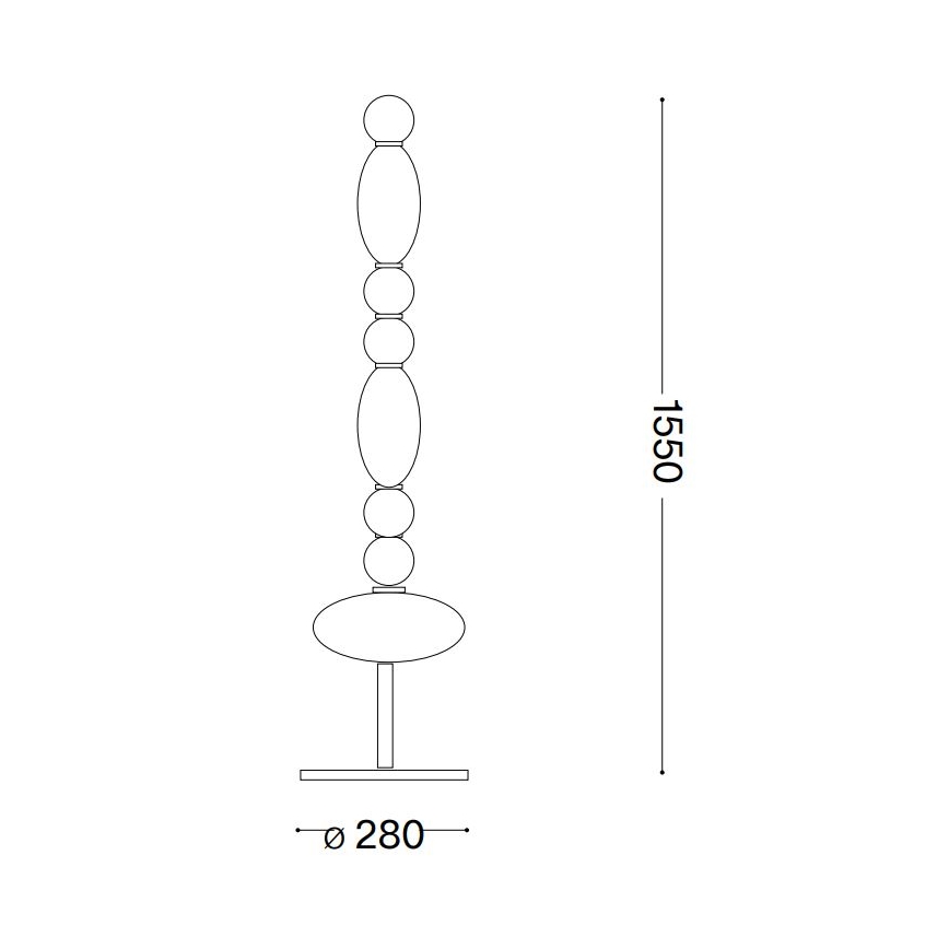Ideal Lux - LED Lampa podłogowa LUMIERE LED/58W/230V