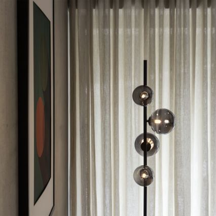 Ideal Lux - LED Lampa podłogowa PERLAGE 4xG9/3W/230V czarny/dymny