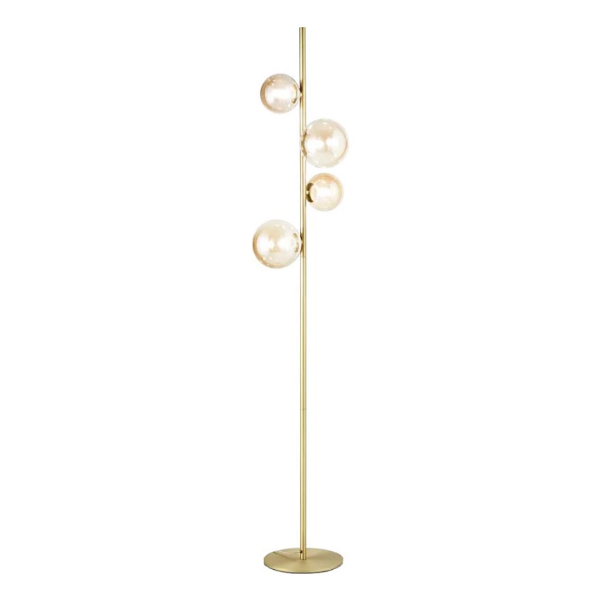 Ideal Lux - LED Lampa podłogowa PERLAGE 4xG9/3W/230V złoty/dymny
