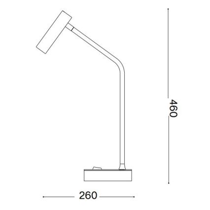 Ideal Lux - LED Lampa stołowa EASY LED/3,5W/230V CRI 90 czarny