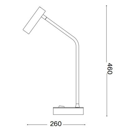 Ideal Lux - LED Lampa stołowa EASY LED/3,5W/230V CRI 90 czarny