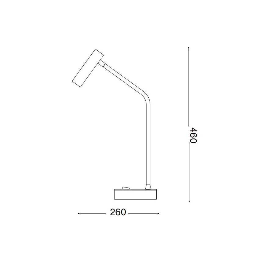 Ideal Lux - LED Lampa stołowa EASY LED/3,5W/230V CRI 90 czarny