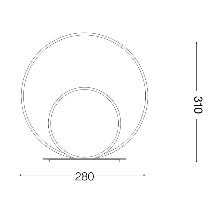 Ideal Lux - LED Lampa stołowa OZ LED/22W/230V CRI 90 czarny