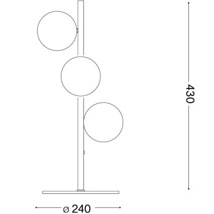 Ideal Lux - LED lampa stołowa PERLAGE 3xG9/3W/230V złota/biała