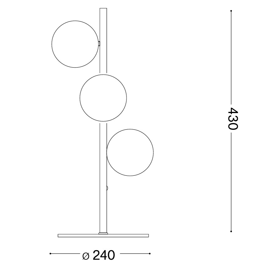 Ideal Lux - LED lampa stołowa PERLAGE 3xG9/3W/230V złota/biała