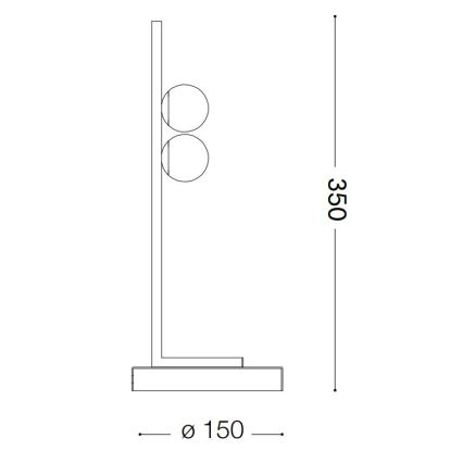 Ideal Lux - LED Lampa stołowa PING PONG 2xLED/3W/230V CRI 90 czarny
