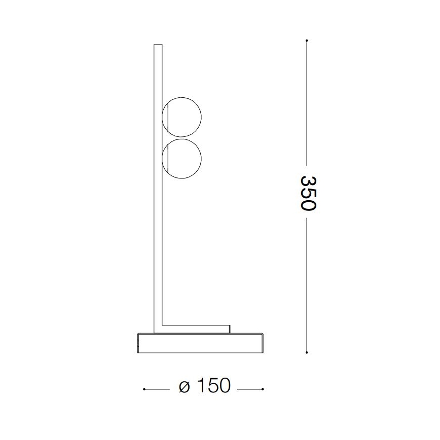 Ideal Lux - LED Lampa stołowa PING PONG 2xLED/3W/230V CRI 90 czarny