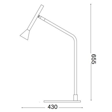 Ideal Lux - LED Ściemnialna dotykowa lampa stołowa DIESIS LED/6,5W/230V CRI 90 czarny