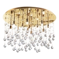 Ideal Lux - LED Lampa sufitowa kryształowa MOONLIGHT 12xG9/3W/230V pr.60 cm złoty