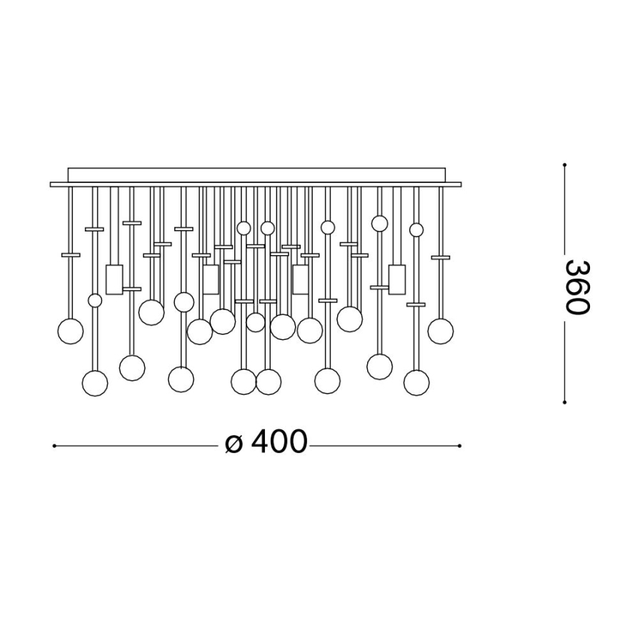 Ideal Lux - LED Lampa sufitowa kryształowa MOONLIGHT 8xG9/3W/230V śr. 40 cm złoty