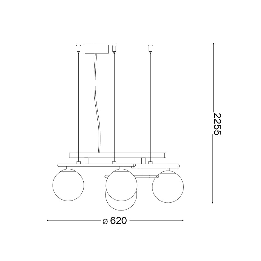 Ideal Lux - LED lampa wisząca na lince ATLAS 4xG9/3W/230V złota